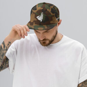 Imprinted Owl Snapback Hat - Camoflauge