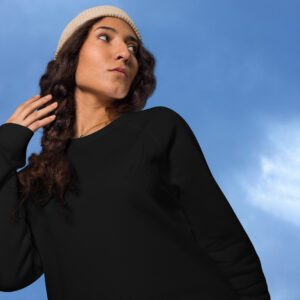 Midnight Owl - Black on Black Raglan Sweatshirt